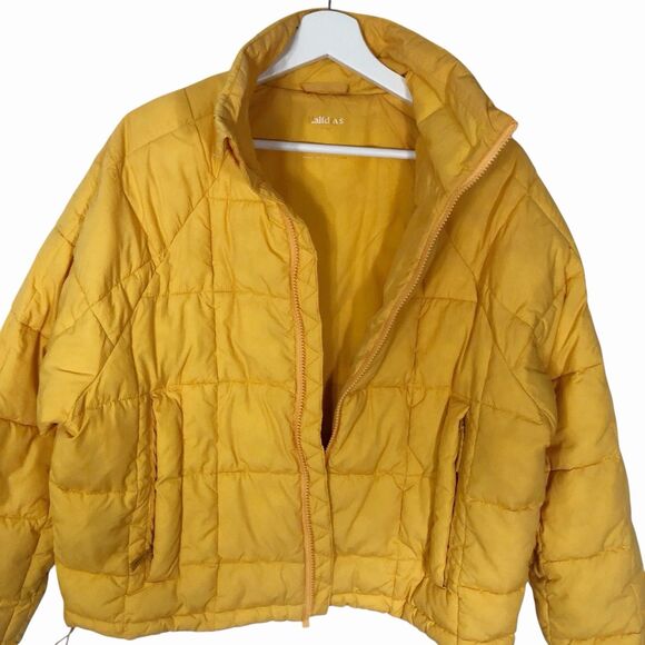 Halfdays Small Nellie Packable Puffer jacket in creamsicle Golden Orange Flawed - Picture 7 of 13